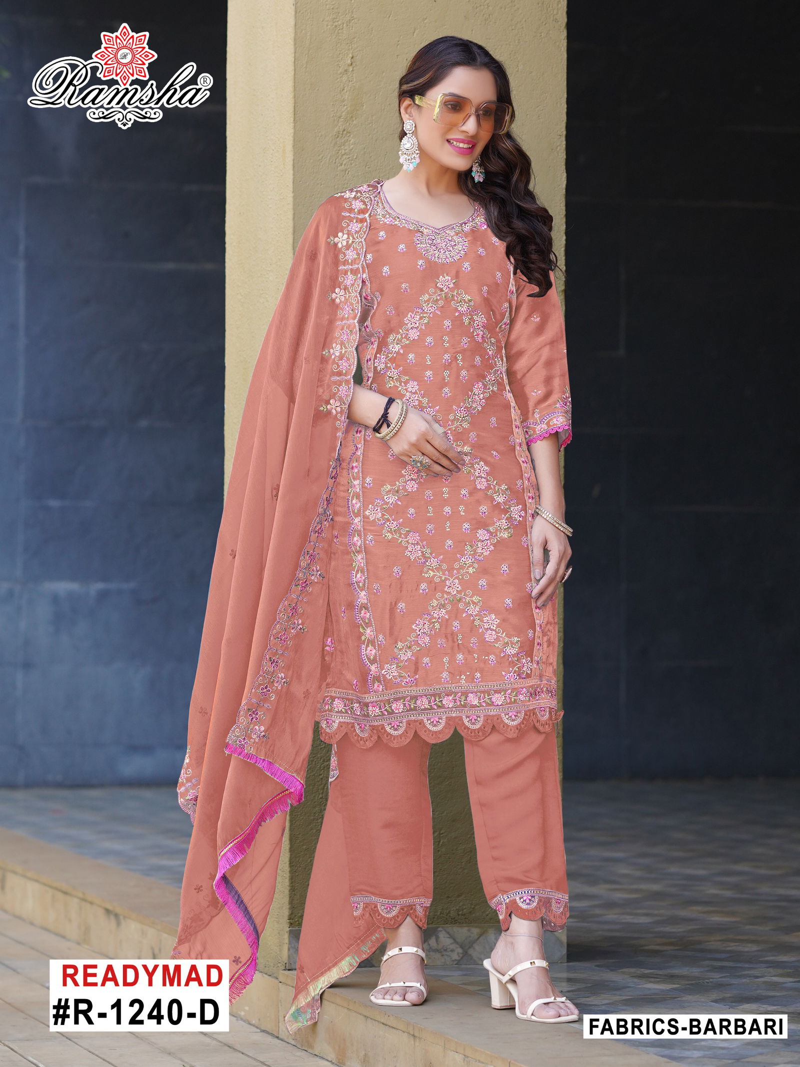 R 1240 Nx By Ramsha Barbari Pakistani Readymade Suits Wholesale Online